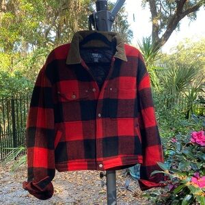 POLO Ralf Lauren Buffalo Check Wool Jacket Size Large